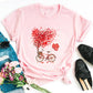 Women Bicycle Vogue Black T Shirt Girl Harajuku Korean Style Graphic Tops Kawaii Female T-shirt,Drop Ship