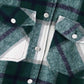 Vintage Stylish Pockets Oversized Plaid Jacket Coat Women Lapel Collar Long Sleeve Loose Outerwear Chic Tops
