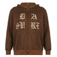 Rockmore Brown Hoodies Women'S Sweatshirts Hoodie Pocket  Jacket Harajuku Clothing Femme Autumn Hooded Zipper Top Korean