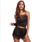 Sanderala Sexy Women Lace Sleepwear S - 2XL Plus Size Lace Comfortable Lingerie Nightgown Sleeveless Nighty Sets Pajama Pants