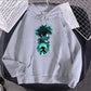 Cartoon Kawaii Korean Style Clothes For Women's Hoodies Tops Harajuku Black Fleece Hoody Clothing Spring Brown Girls Anime