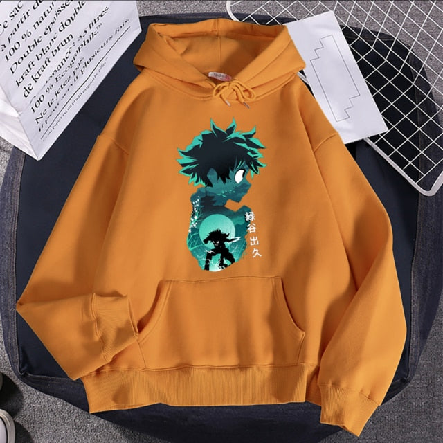 Cartoon Kawaii Korean Style Clothes For Women's Hoodies Tops Harajuku Black Fleece Hoody Clothing Spring Brown Girls Anime