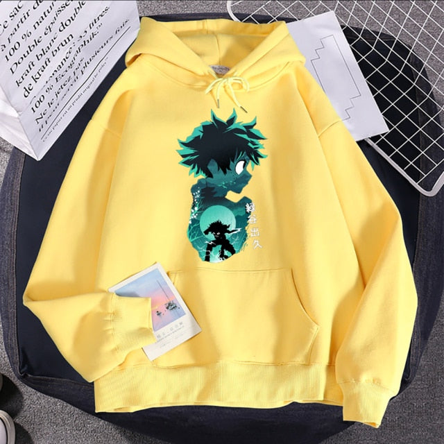 Cartoon Kawaii Korean Style Clothes For Women's Hoodies Tops Harajuku Black Fleece Hoody Clothing Spring Brown Girls Anime