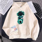 Cartoon Kawaii Korean Style Clothes For Women's Hoodies Tops Harajuku Black Fleece Hoody Clothing Spring Brown Girls Anime