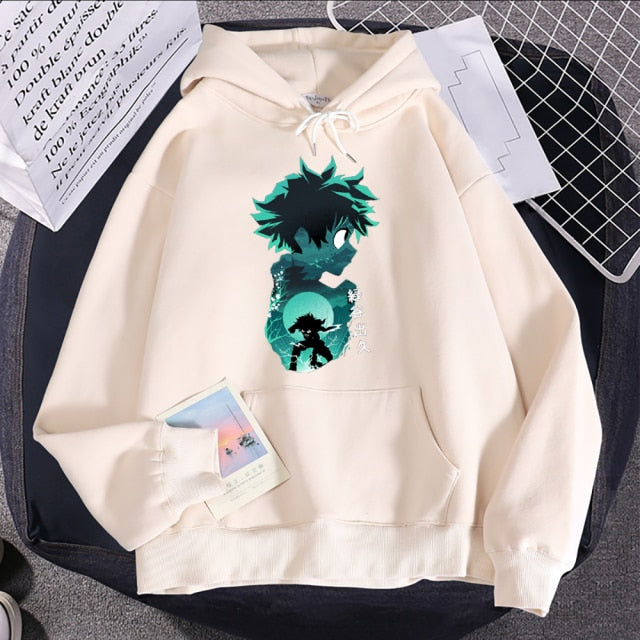 Cartoon Kawaii Korean Style Clothes For Women's Hoodies Tops Harajuku Black Fleece Hoody Clothing Spring Brown Girls Anime