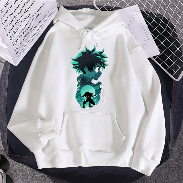 Cartoon Kawaii Korean Style Clothes For Women's Hoodies Tops Harajuku Black Fleece Hoody Clothing Spring Brown Girls Anime