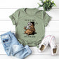 Women T-shirt Summer Short Sleeve Cotton Plus Size S-5XL Cute Lazy Sloth Print Funny Casual O Neck Female Tshirt Tees Tops