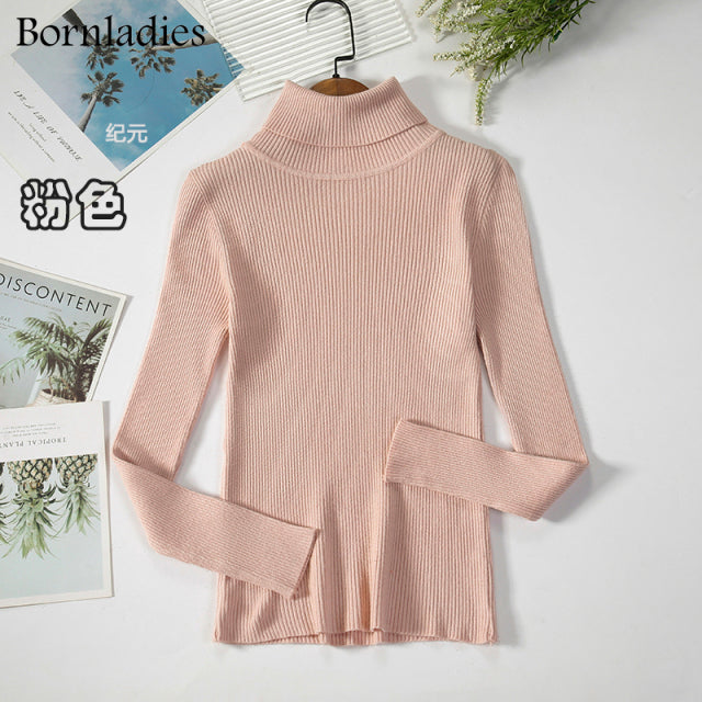 Basic Turtleneck Women Sweaters Autumn Winter Tops Slim Women Pullover Knitted Sweater Jumper Soft Warm Pull