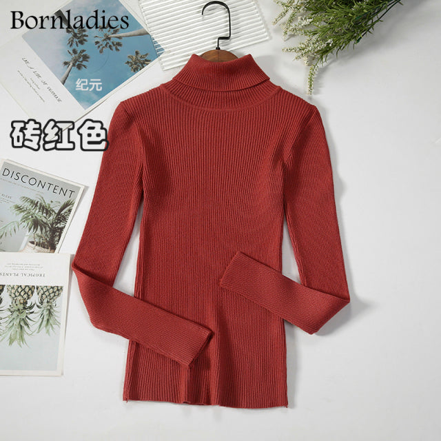 Basic Turtleneck Women Sweaters Autumn Winter Tops Slim Women Pullover Knitted Sweater Jumper Soft Warm Pull