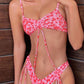 Bikini Sexy Triangle Adjust Swimwear Women Bathing Suit Hollow Out Quality Pleated Swimsuit Female Double-Sided Bikini Set