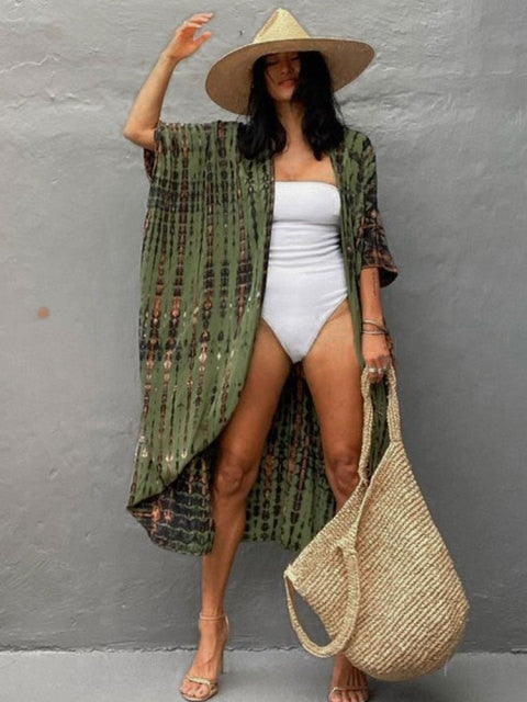 Embroidery Kaftan Beach Tunic Beach Cover up Saida de Praia Swimsuit Women Bikini cover up Pareo Sarong Beachwear