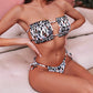 Sexy Bikini Pleated Bandeau Swimsuit Female Swimwear Women Mini Thong Bikini Set Bather Swimming Beachwear for Bathing Suit