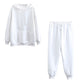 Autumn Winter Women tracksuit thick fleece 100% cotton suit 2 pieces sets hoodies sweatshirt and pants suits