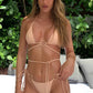 Bikini Sexy Triangle Adjust Swimwear Women Bathing Suit Hollow Out Quality Pleated Swimsuit Female Double-Sided Bikini Set